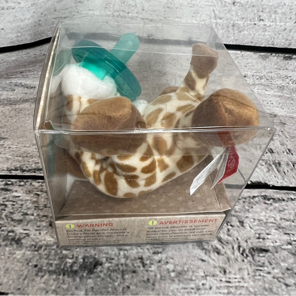 WubbaNub Giraffe Green Pacifier Plush Toy New In Box - Picture 2 of 5